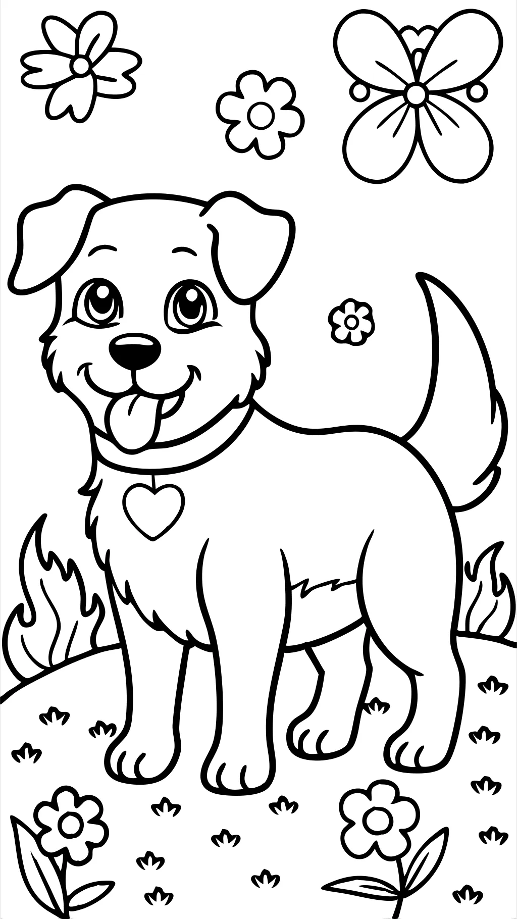 coloriages gratuits d’un chien